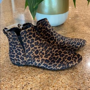 Born Leopard Booties 8.5